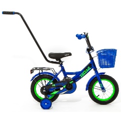 Изображение товара Детский велосипед 12" ZIGZAG CLASSIC синий С РУЧКОЙ