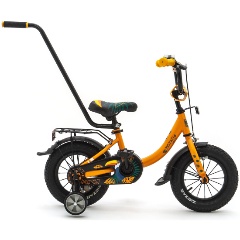 Изображение товара Детский велосипед 12" ZIGZAG ZOO оранжевый С РУЧКОЙ