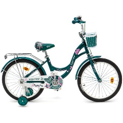 Изображение товара Детский велосипед 20 ZIGZAG GIRL зеленый для девочек 6-9 лет городской легкий