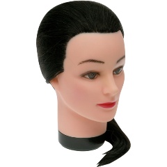 Изображение товара Голова учебная DEWAL Брюнетка, натуральные волосы 45-50 см