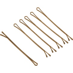 Изображение товара Невидимки DEWAL коричневые, прямые 60 мм, 60 шт