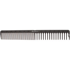 Изображение товара Расческа рабочая DEWAL CARBON black комбинированная, черная 18.5 см