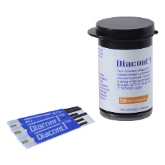 Изображение товара Тест-полоски Diacont1 для глюкометров One Touch 50 шт