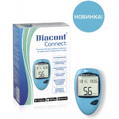 Изображение товара Глюкометр Diacont Connect с подключением по Bluetooth