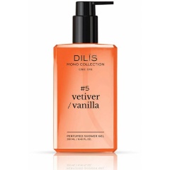 Изображение товара Парфюмированный гель для душа DILIS Vetiver vanilla 250 мл кожа аромат древесных нот