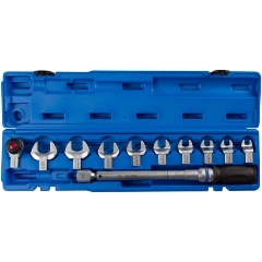 Изображение товара Динамометрический ключ серии FIT KING TONY 14х18 мм с набором рожковых насадок 13-30 мм, 20-100 Нм, кейсс