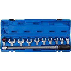 Изображение товара Динамометрический ключ серии FIT KING TONY 14х18 мм с набором рожковых насадок 13-30 мм, 60-340 Нм, кейс