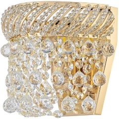 Изображение товара Бра Dio DArte Elite Bari E 2.10.102 G стильное золотое с хрусталем для спальни