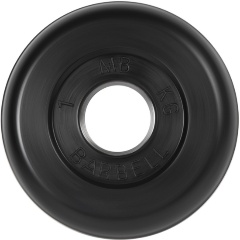 Изображение товара Диск обрезиненный d 31 мм Mb Barbell чёрный 1,0 кг