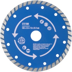 Изображение товара Диск отрезной алмазный "турбо" (сухая и влажная резка) 150 х 2,0 х 7 х 22,2 мм MOS 37218М