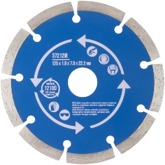 Изображение товара Диск отрезной алмазный сегментный (сухая и влажная резка) 125 х 1,9 х 7 х 22,2 мм MOS 37212М