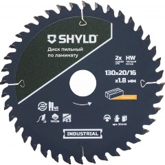 Изображение товара Диск пильный по ламинату SHYLD твердосплавный 130х20/16 мм, 40 зубьев(20440)