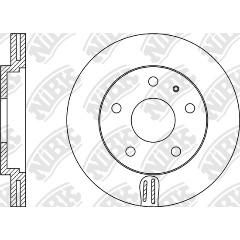 Изображение товара Диск тормозной NiBK для VW Golf 4,5 AUDI A2,A3 SKODA Fabia,Octavia передний (1шт.)