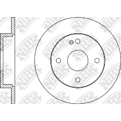 Изображение товара Диск тормозной NiBK для HYUNDAI Solaris (10-) KIA Rio (11-) задний (1шт.)