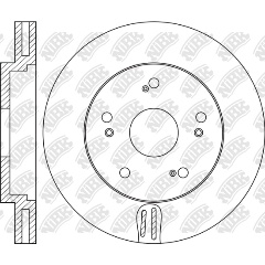 Изображение товара Диск тормозной NiBK для HONDA CR-V (07-) передний (1шт.)