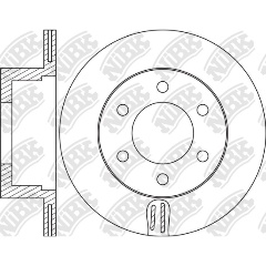 Изображение товара Диск тормозной NiBK RN1634 для MITSUBISHI PAJERO SPORT, NATIVA задний мост 315 мм