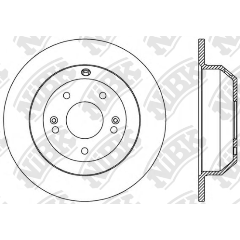 Изображение товара Диск тормозной NiBK RN1712 302 мм для Hyundai KIA задний мост
