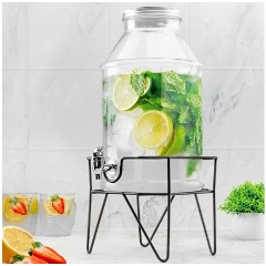 Изображение товара Диспенсер для холодных напитков Elan Gallery "Glaskraft" 24*19*33 см 6 л, на металлической подставке (300147 Elan)