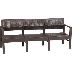 Изображение товара Диван IDEA РОТАНГ трехместный М 4007 коричневый ротанг