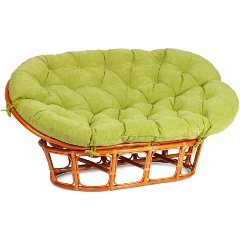 Изображение товара Диван TetChair MAMASAN флок / мёд, олива