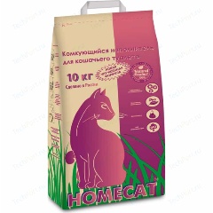 Изображение товара Наполнитель для кошачьих туалетов HOMECAT Комкующийся 10 кг