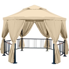 Изображение товара Шатер-беседка для сада Green Glade 10 кв м бежевый