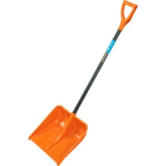 Изображение товара Пластиковая лопата для снега СИБРТЕХ 61666 с усиленным ковшом и стальным черенком