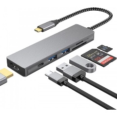 Изображение товара Док станция KS-is KS-099D USB-C 6 в 1