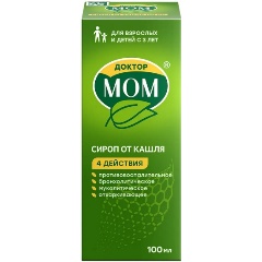 Изображение товара Лекарственное средство ДОКТОР МОМ ЮНИК ФАРМА сироп 100мл