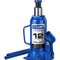 Изображение товара Домкрат гидравлический бутылочный ЗУБР T50 12т, 228-467 мм, профессиональный