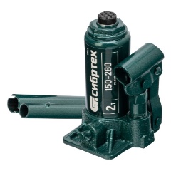 Изображение товара Домкрат гидравлический бутылочный, 2 т, 150-280 мм, в пласт. кейсе, СИБРТЕХ, 50812