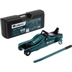 Изображение товара Домкрат гидравлический подкатной, 2 т, 85-330 мм, низкий подхват, в пласт. кейсе, СИБРТЕХ, 50831