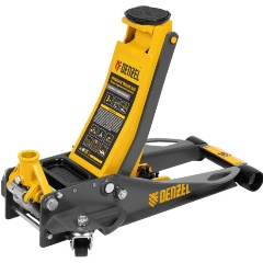 Изображение товара Домкрат гидравлический подкатной, 3 т, 75-500 мм, быстрый подъем, низкий подхват, проф., DENZEL, 51250