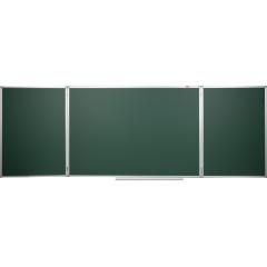 Изображение товара Доска магнитно-меловая 100х300 см Attache зеленая 2-створ., лак