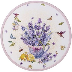 Изображение товара Доска разделочная AGNESS 27,5 см пластик круглая недорогоя