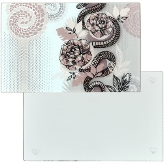 Изображение товара Доска разделочная/Подставка под горячее Мультидом "Тайны джунглей" VL88-504, 18х28см, стекло