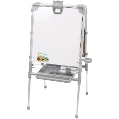 Изображение товара Двусторонний детский мольберт NIKA М1/СР серый с органайзером и аксессуарами