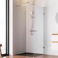 Изображение товара Душевая перегородка AM.PM X-Joy 80x195 хром стекло 6 мм современный дизайн