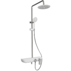 Изображение товара Душевая система Fixsen LINE FX-9200 белая хром тропический душ ручная лейка 150 см