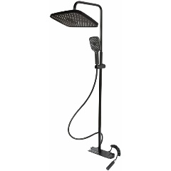 Изображение товара Душевая система РемоКолор авиац. ал,клавишная, с тропическим душем., лейкой, гигиеническим душем, излив в корпусе 35мм, 67-0-790