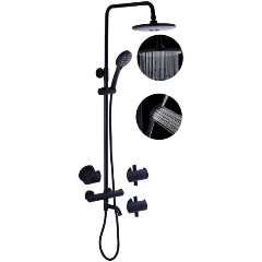 Изображение товара Душевая система с термостатом FASHUN A52426-7, черный