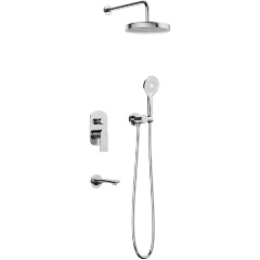 Изображение товара Душевая система TOKITO RAIN хром встроенная тропический дождь латунь стиль