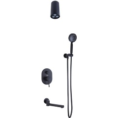 Изображение товара Душевая система встраиваемая Bronze de Luxe SCANDI 14582-501B, черный