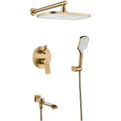 Изображение товара Душевая система встраиваемая Shevanik S4135G, золотой сатин
