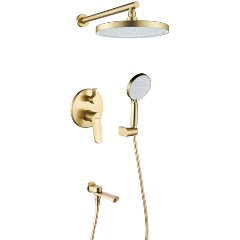 Изображение товара Душевая система встраиваемая Shevanik S4335G, золотой сатин