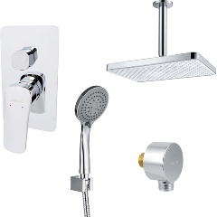 Изображение товара Душевой комплект AQUATEK AQ1073CR ВЕГА Set 4 в 1 современный хром 160 см шланг