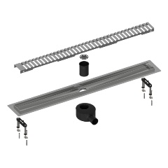 Изображение товара Душевой лоток TIMO Drain System DS230106 01, нержавеющая сталь, хром, прямоугольный