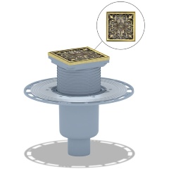 Изображение товара Душевой трап Bronze de Luxe 21975-5902, бронза