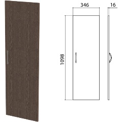 Изображение товара Дверь ЛДСП средняя "Канц" 346х16х1098 мм, цвет венге, ДК36.16