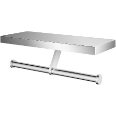 Изображение товара Двойной держатель для туалетной бумаги с полкой WONZON & WOGHAND, Хром (WW-V3802-CR)